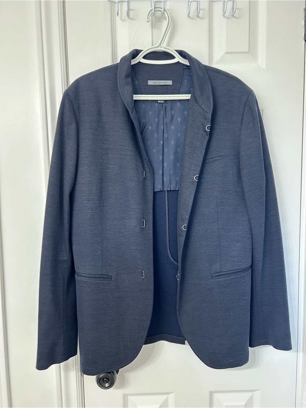 John Varvatos Navy Blue Knit Sport Coat